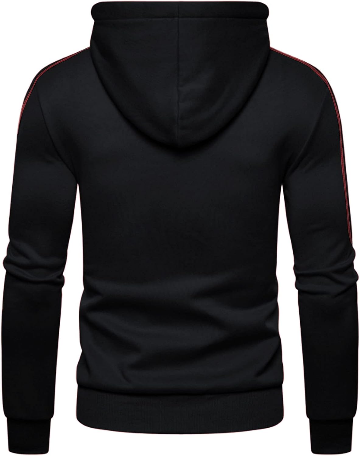 Men's Hoodies Jackets Long Full Zip Up Sweater Slim Fit Sweatshirt - Image 2