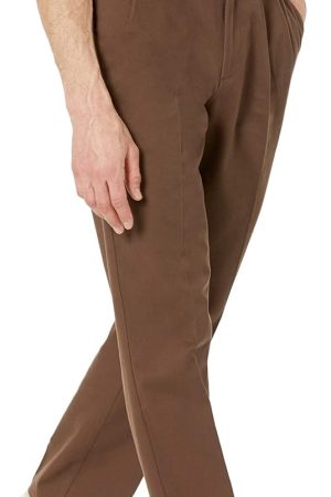 Men's Classic-Fit Wrinkle-Resistant Pleated Chino Pant (Available in Big & Tall)